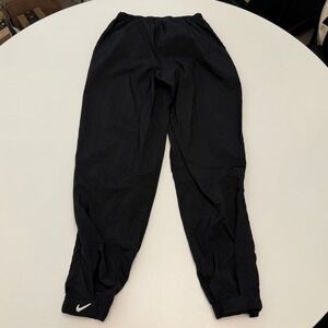 Nike Vintage Black‎ Nylon Track Pants Medium M Athletic Joggers
